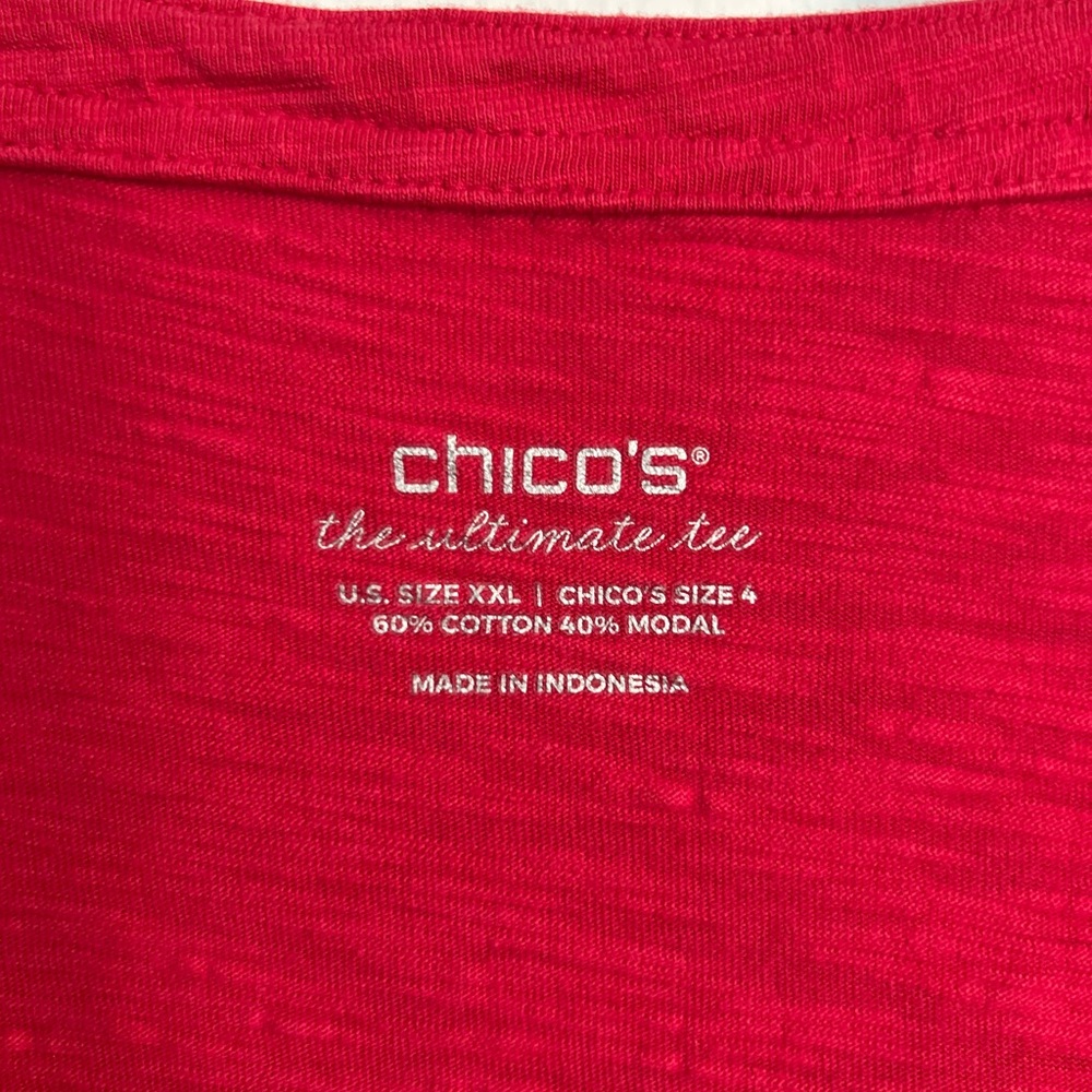 Chico’s Red Ultimate Tee Cardigan (XXL) and Tank (XL) Set, Size XL/XXL - Picture 6 of 9